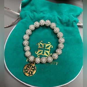 Rustic Cuff Pave Bead Bracelet